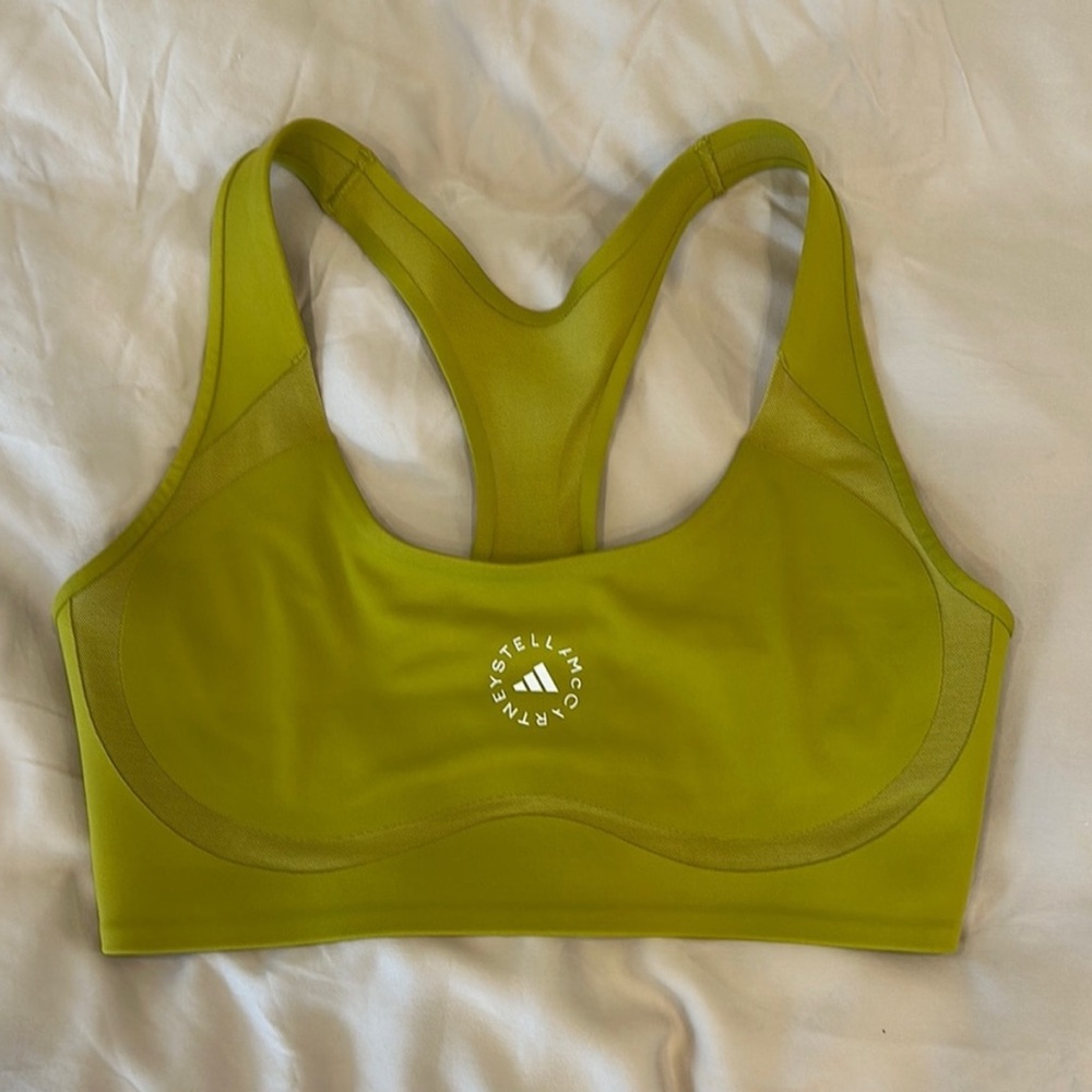 Adidas Stella McCartney Lime Green Size S Leggings and Bra Set